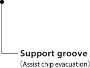 Support groove（Assist chip evacuation）